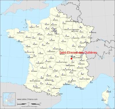 Carte de Saint-Etienne-des-Oullières