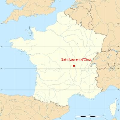 Fond de carte avec Saint-Laurent-d'Oingt