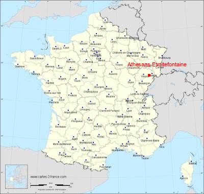 Carte de Athesans-Etroitefontaine