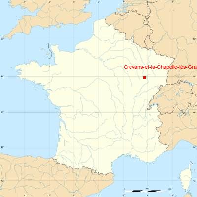Fond de carte avec Crevans-et-la-Chapelle-lès-Granges
