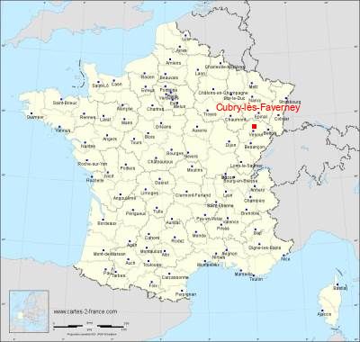 Carte de Cubry-lès-Faverney