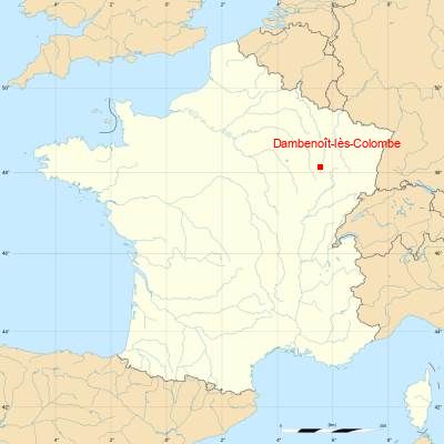 Fond de carte avec Dambenoît-lès-Colombe