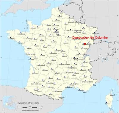 Carte de Dampvalley-lès-Colombe