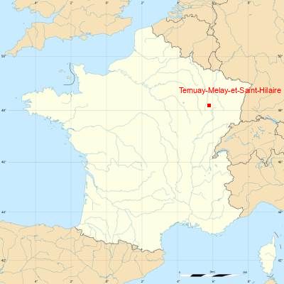 Fond de carte avec Ternuay-Melay-et-Saint-Hilaire