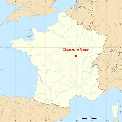 Fond de carte avec Chassey-le-Camp