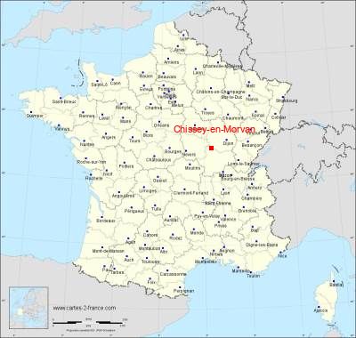 Carte de Chissey-en-Morvan