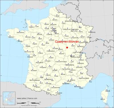 Carte de Cussy-en-Morvan