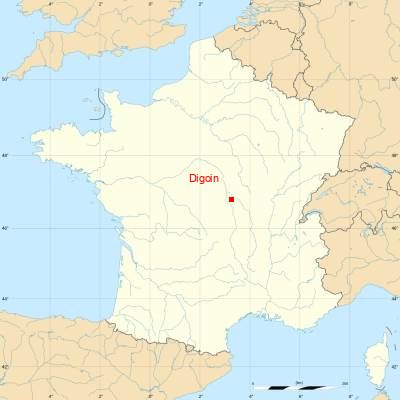 Fond de carte avec Digoin