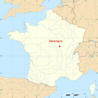 Fond de carte avec Montchanin