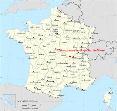 Carte de Ouroux-sous-le-Bois-Sainte-Marie