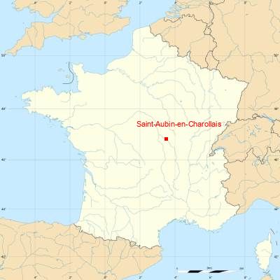 Fond de carte avec Saint-Aubin-en-Charollais