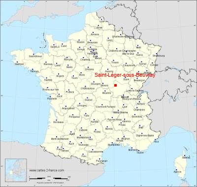 Carte de Saint-Léger-sous-Beuvray