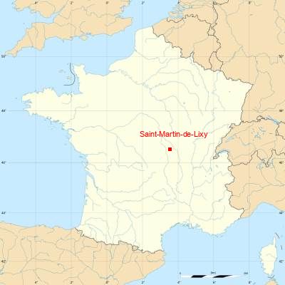 Fond de carte avec Saint-Martin-de-Lixy