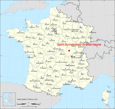 Carte de Saint-Symphorien-de-Marmagne