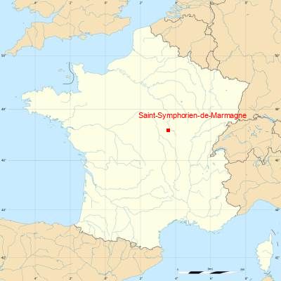 Fond de carte avec Saint-Symphorien-de-Marmagne