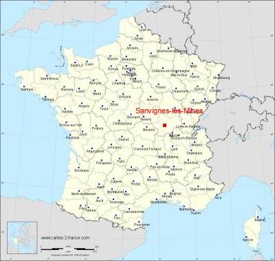 Carte de Sanvignes-les-Mines