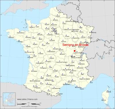 Carte de Serrigny-en-Bresse