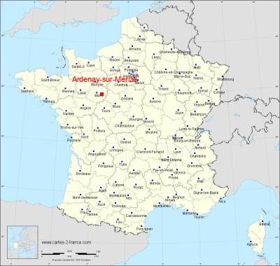 Carte de Ardenay-sur-Mérize