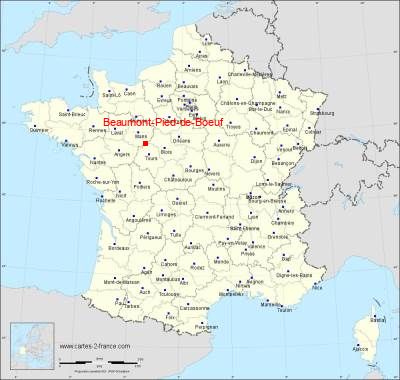 Carte de Beaumont-Pied-de-Boeuf