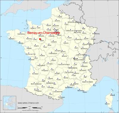 Carte de Bernay-en-Champagne