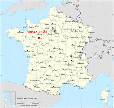 Carte de Brains-sur-Gée