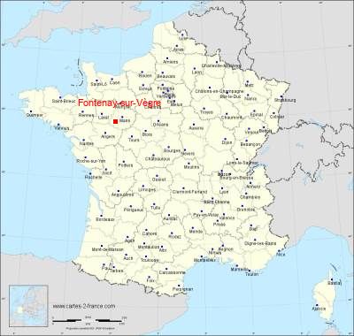 Carte de Fontenay-sur-Vègre