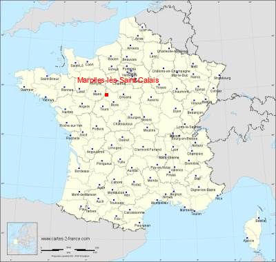 Carte de Marolles-lès-Saint-Calais