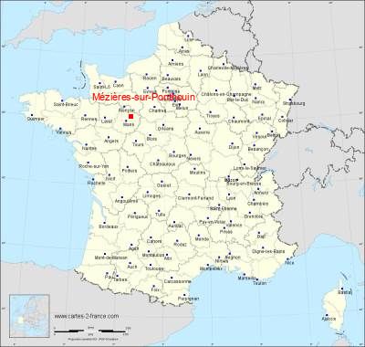Carte de Mézières-sur-Ponthouin