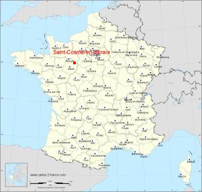 Carte de Saint-Cosme-en-Vairais