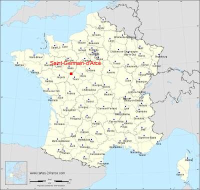 Carte de Saint-Germain-d'Arcé