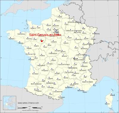 Carte de Saint-Gervais-en-Belin