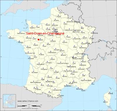 Carte de Saint-Ouen-en-Champagne