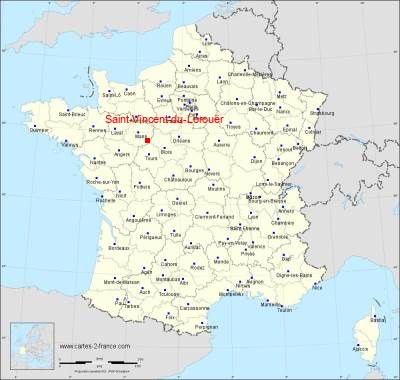 Carte de Saint-Vincent-du-Lorouër