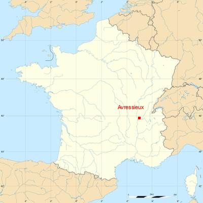 Fond de carte avec Avressieux