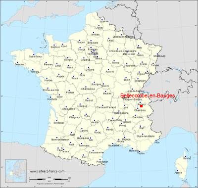 Carte de Bellecombe-en-Bauges