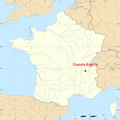Fond de carte avec Chapelle-Blanche