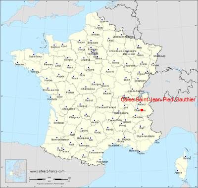 Carte de Coise-Saint-Jean-Pied-Gauthier