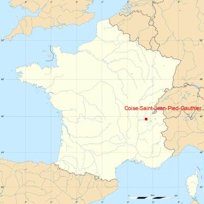 Fond de carte avec Coise-Saint-Jean-Pied-Gauthier
