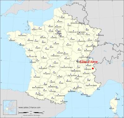 Carte de Côte-d'Aime