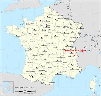 Carte de Feissons-sur-Isère