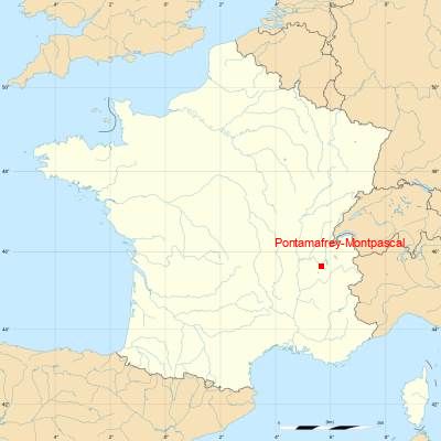 Fond de carte avec Pontamafrey-Montpascal
