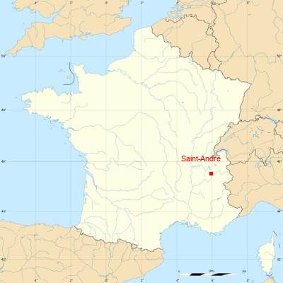 Fond de carte avec Saint-André