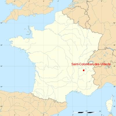 Fond de carte avec Saint-Colomban-des-Villards