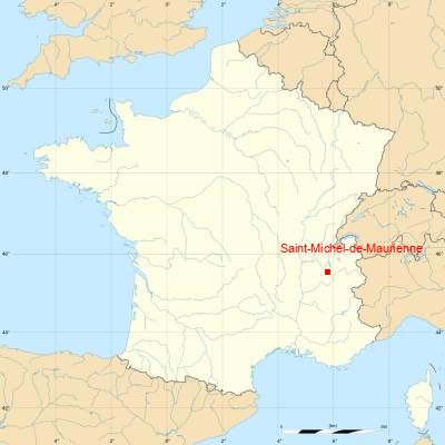 Fond de carte avec Saint-Michel-de-Maurienne