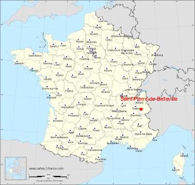 Carte de Saint-Pierre-de-Belleville