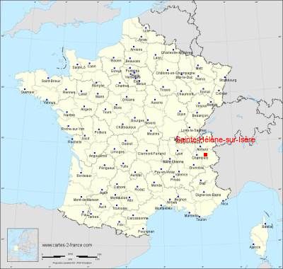 Carte de Sainte-Hélène-sur-Isère
