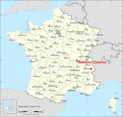 Carte de Salins-les-Thermes