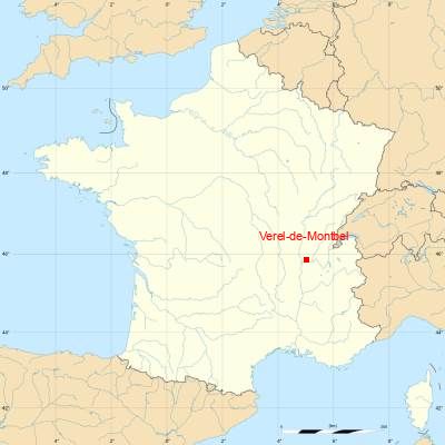 Fond de carte avec Verel-de-Montbel