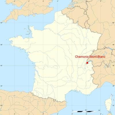 Fond de carte avec Chamonix-Mont-Blanc