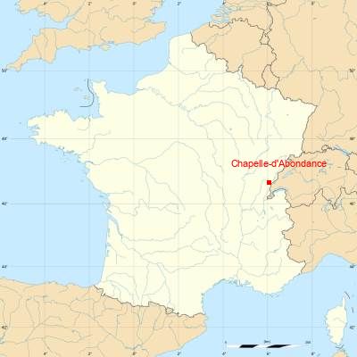 Fond de carte avec Chapelle-d'Abondance